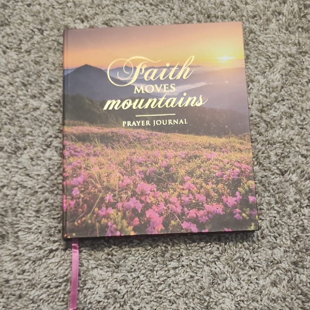 Faith Moves Mountains Prayer Journal - Gold and Pink